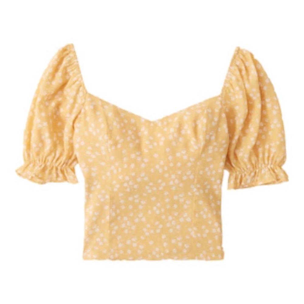 Abercrombie & Fitch Yellow Floral Blouse